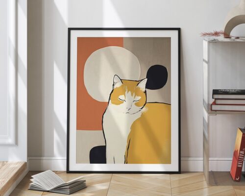 ⁦תמונה לחדר שינה בסגנון מודרני חתול ג'ינג'י יושן⁩ – תמונה ⁦2⁩