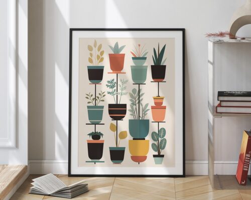 ⁦תמונה לפינת אוכל בסגנון מודרני צמחים בעציצים⁩ – תמונה ⁦2⁩