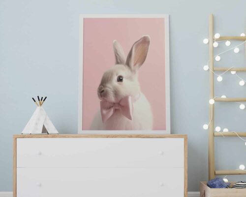 ⁦ארנבון בייבי עם פפיון בורוד עדין⁩ – תמונה ⁦5⁩