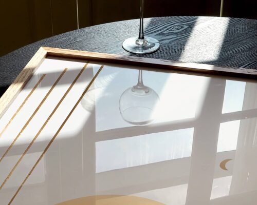 ⁦תמונה לחדר שינה בסגנון מינימליסטי זריחה מעל ההר בורוד עדין וזהב⁩ – תמונה ⁦5⁩