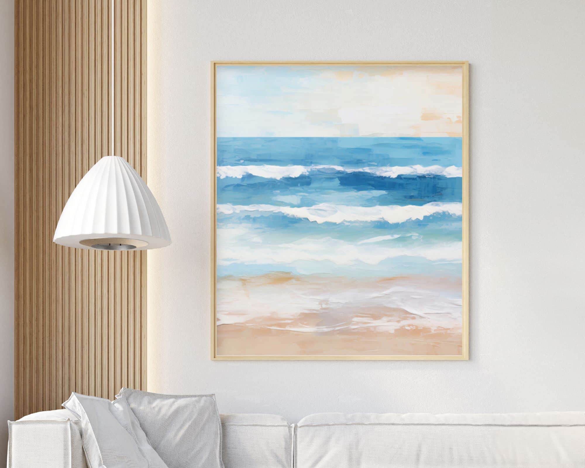 Abstract mockups - 29 תמונה לחדר שינה בעיצוב אבסטרקט חוף ים וגלים במשיכות מכחול בולטות – תמונה 1