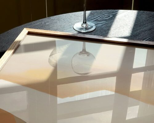 ⁦תמונה למשרד בסגנון אבסטרקט נוף הרים בגווני אדמה⁩ – תמונה ⁦6⁩