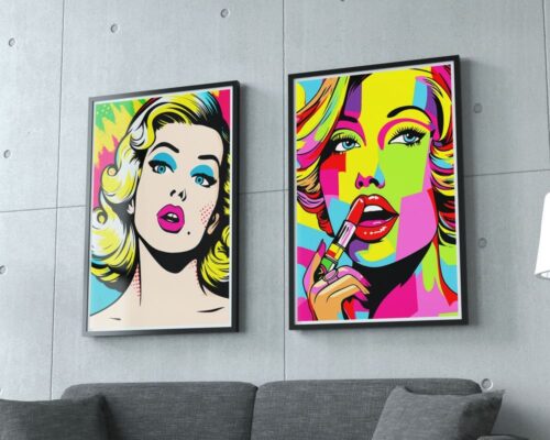 ⁦אישה שמה אודם בעיצוב צבעוני⁩ – תמונה ⁦4⁩