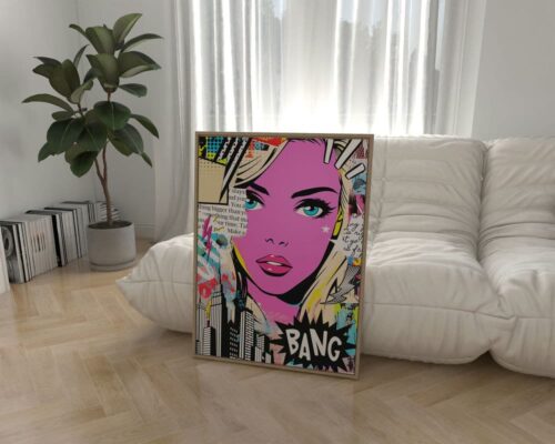 ⁦אישה ורודה בעיצוב קומיקס דגם א'⁩ – תמונה ⁦3⁩