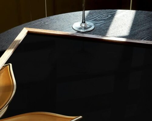 ⁦סט 3 תמונות לסלון פרח לוטוס זהב בסגנון מינימליסטי⁩ – תמונה ⁦5⁩